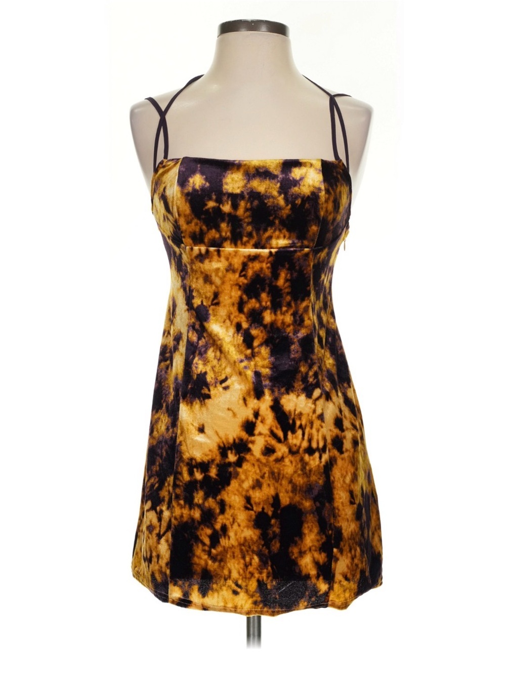 Urban Outfitters Women’s Dark Purple & Velvet Mini Dress Goth Y2K Whimsy - Small
